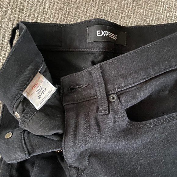 SALE 2 for $7! ☀️ Express Jean Leggings True Black Wash  // 0P - Picture 4 of 5